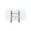 Picture of striped Platinum Rectangular serving platter - Clear