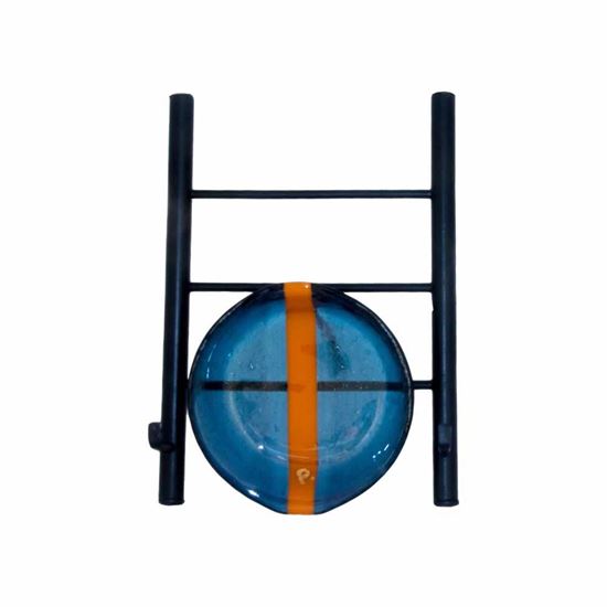 Picture of Small Asymmertic Bowl - Orange Striped