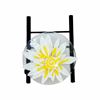 Picture of Shallow Clear Bowl with White and Yellow Floral Decal