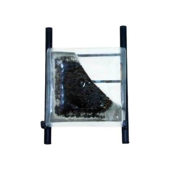 Picture of Small Square Plate - Clear with Decorative Inlay